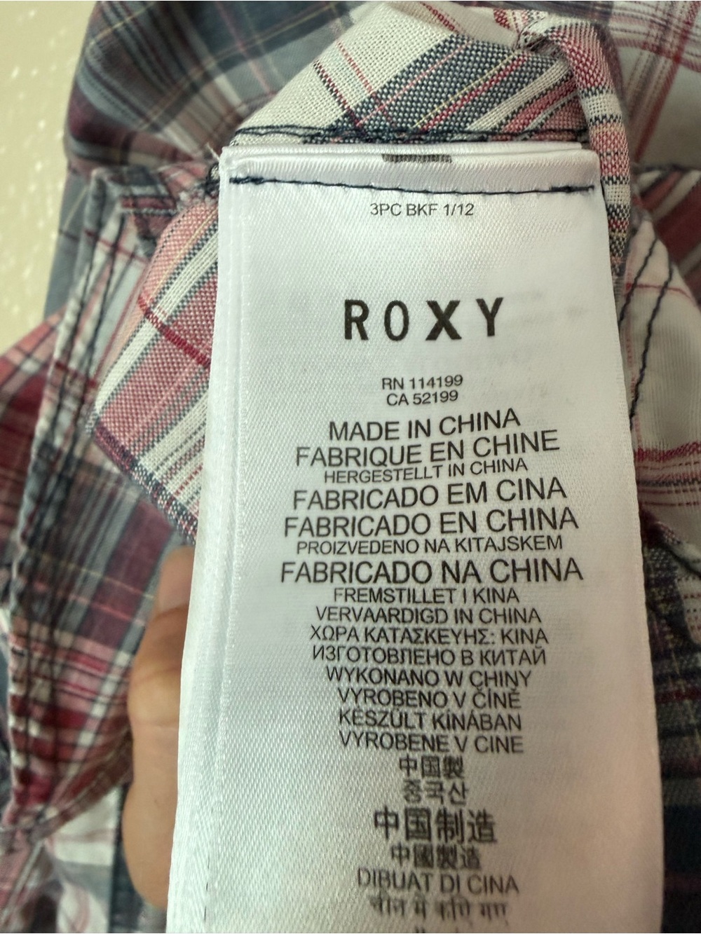 Roxy Plaid Button-Up Shirt - Picture 4 of 5
